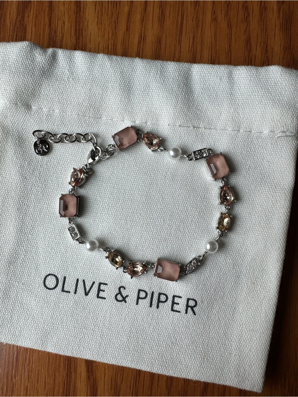 Olive & Piper Champagne Crystal Bracelet